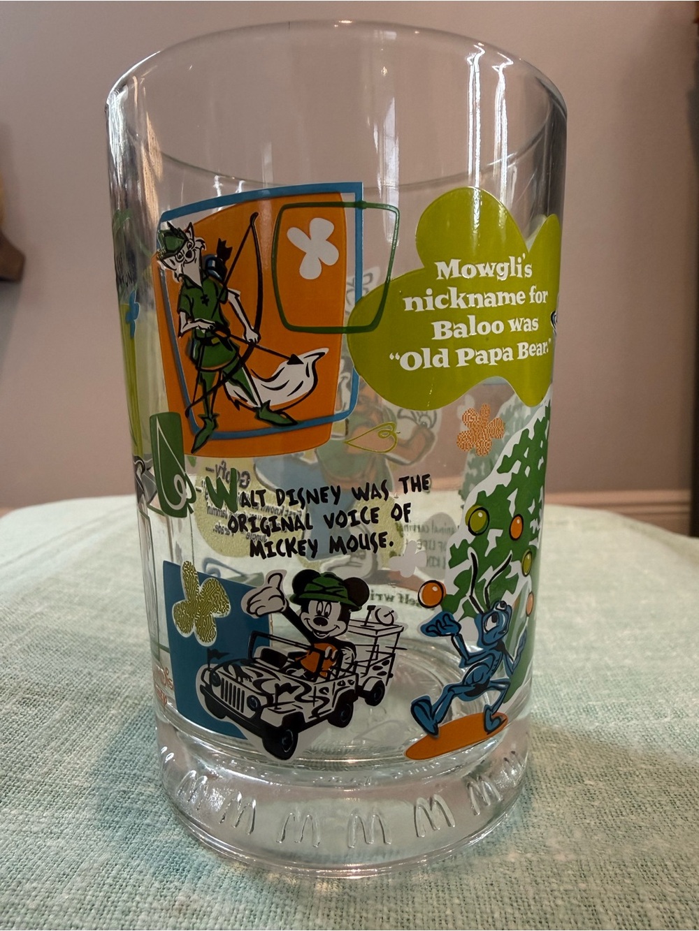 Collectible McDonald’s Disney Green Jungle Illustration Glass - Picture 4 of 5